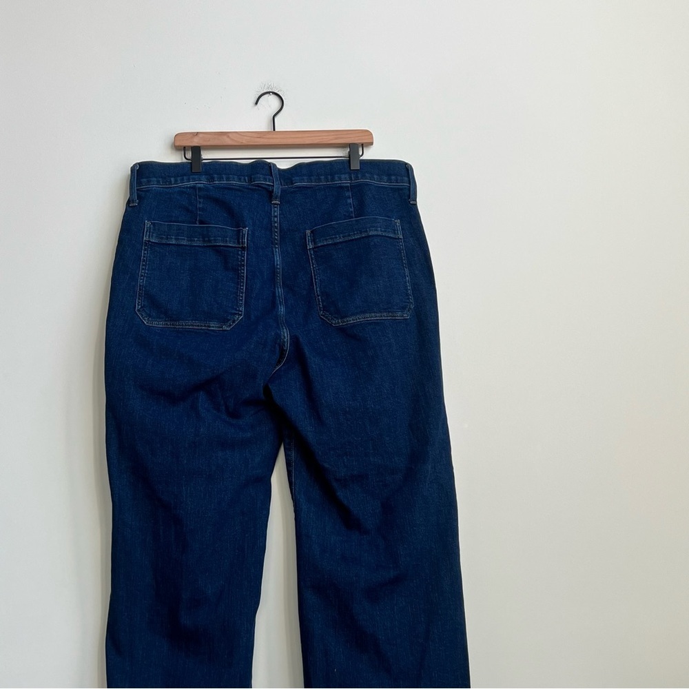 J Crew Factory Full Length Slim Wide Leg Sailor Jeans 35 Tall Premium Edition - Picture 14 of 15